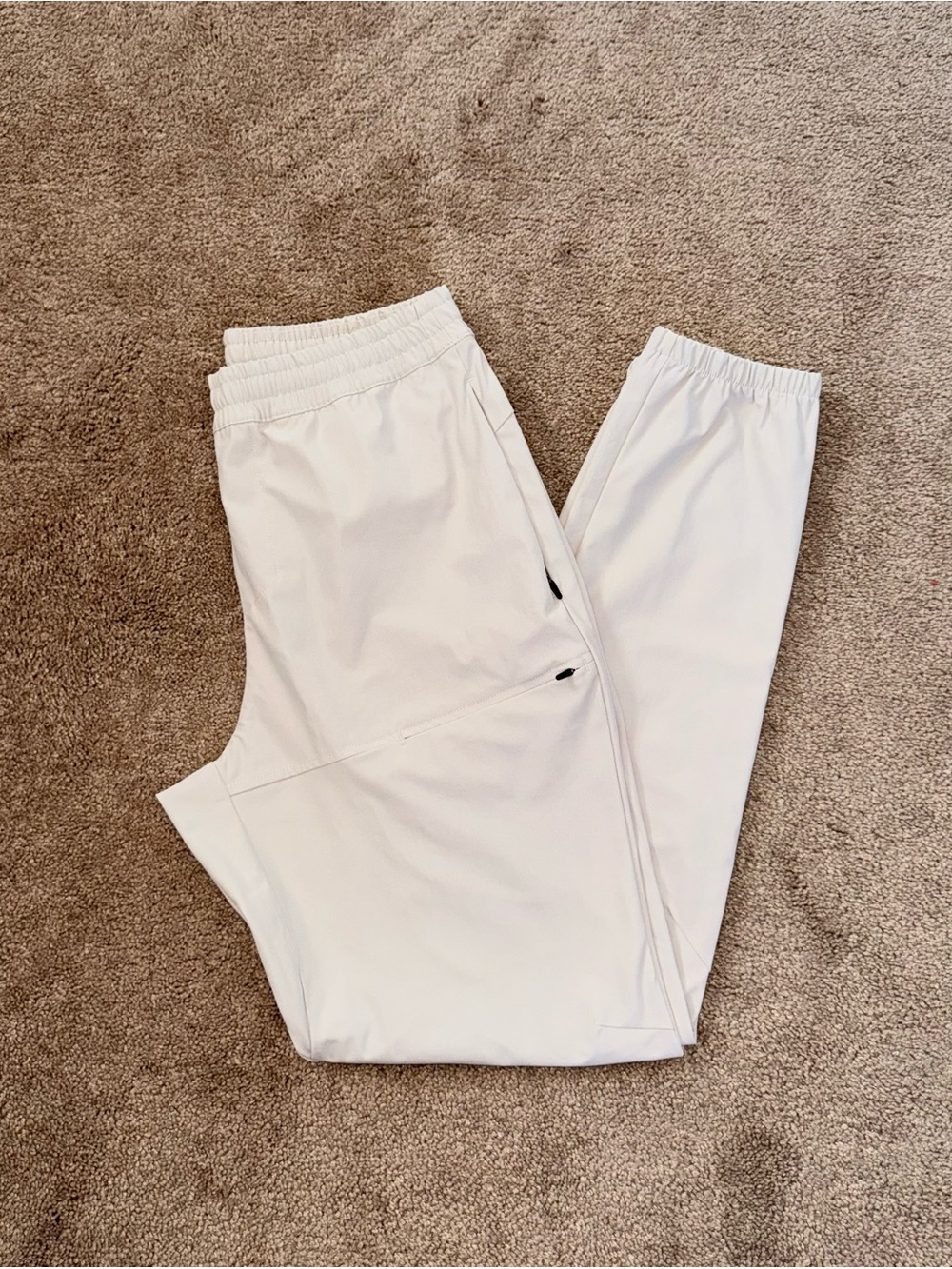 All in Motion Men's Utility Jogger Pants Stone Gray Off White Size Small